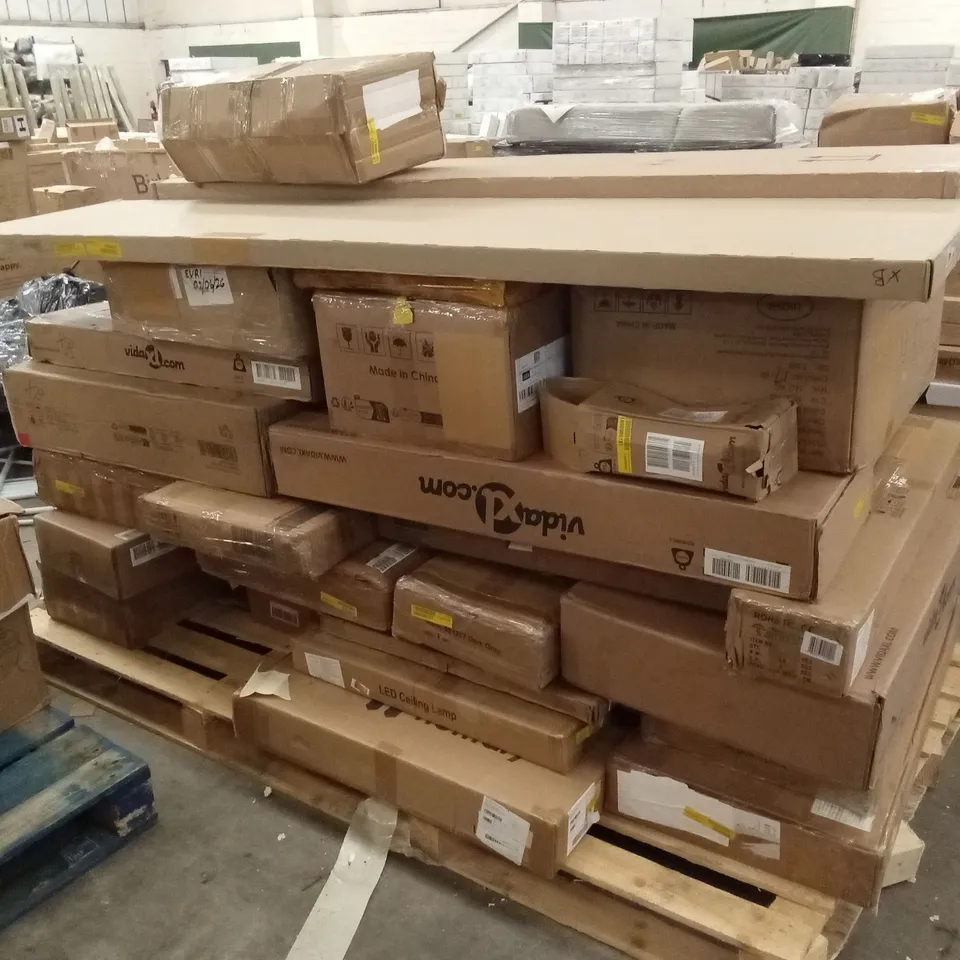 PALLET OF ASSORTED INCOMPLETE FLATPACK FURNITURE PARTS AND PIECES 