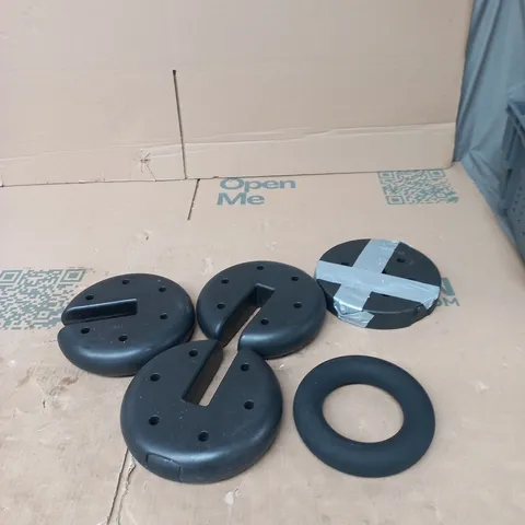 5X ASSORTED WEIGHTS TO INCLUDE 5KG RING WEIGHT 