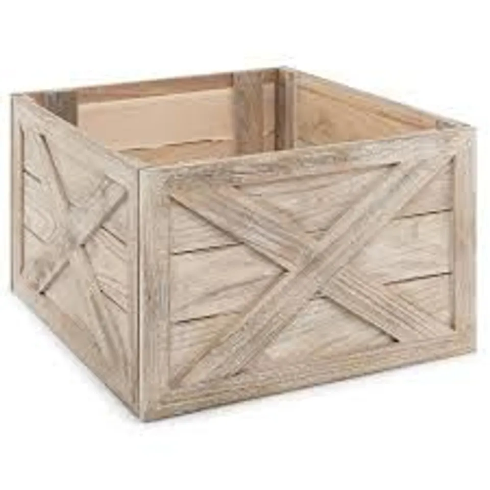 BOXED CHRISTMAS TREE BOX STAND WITH HOOK AND LOOP FASTENERS