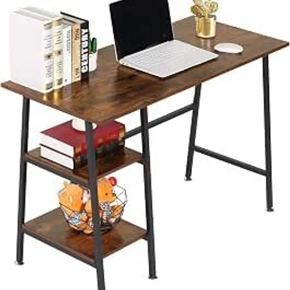 VECELO 43 INCH COMPUTER DESKS HOME OFFICE - CLASSIC WALNUT