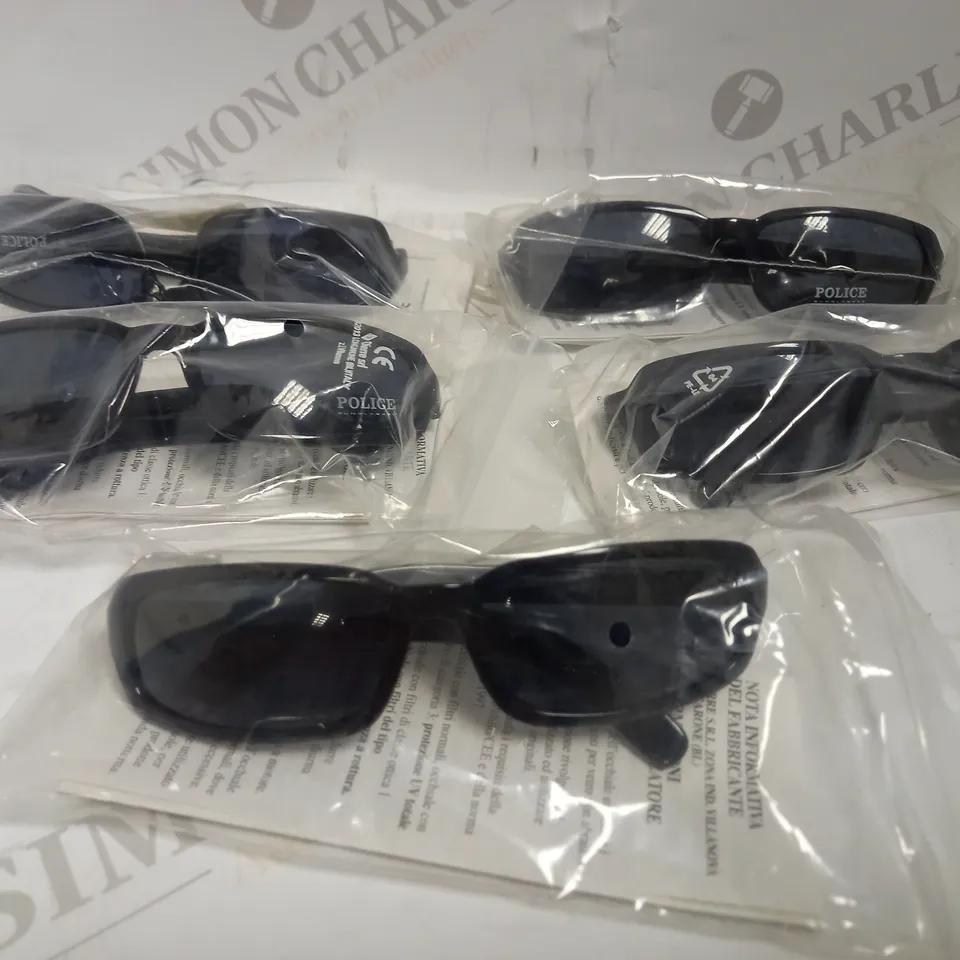 LOT OF 5 PAIRS OF POLICE SUNGLASSES