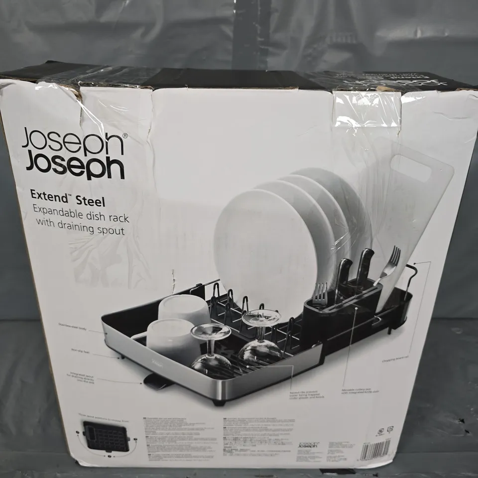 BOXED JOSEPH JOSEPH EXTEND STEEL DISH RACK