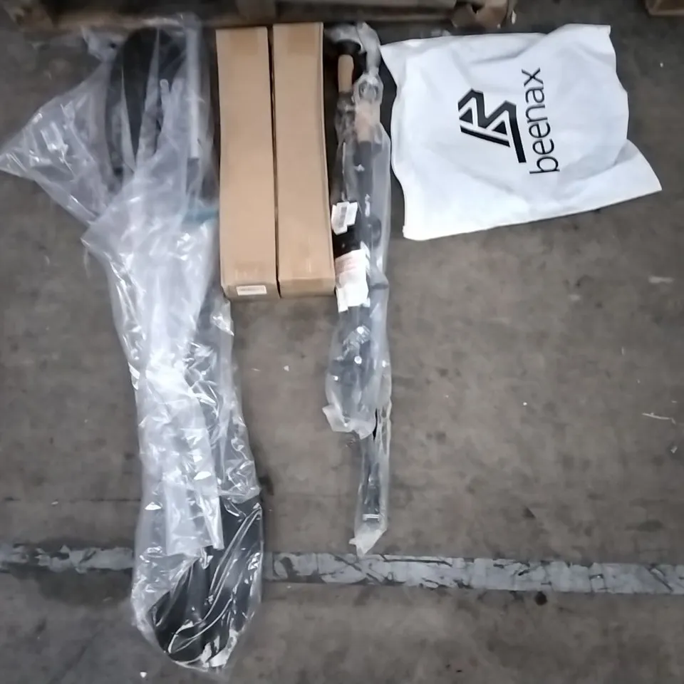 PALLET OF ASSORTED ITEMS INCLUDING REEHU MAT, OVERMONT OAR, DIP STAND, TONKA TOY TRUCK, BEENAX, LAG SHOT 7 IRON