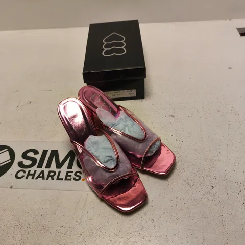 UK 8 PINK METALLIC SANDALS β STYLE DB145 (EU 41)