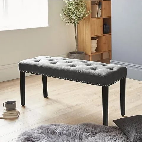 WARWICK VELVET BENCH - COLLECTION ONLY 