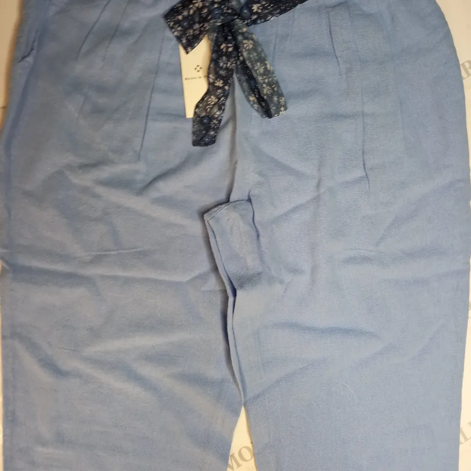 MAISON DE NIMES BELTED TROUSERS IN BLUE - L