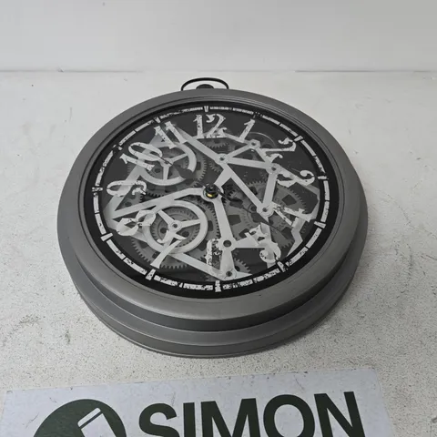 ROUND SKELETON GEAR WALL CLOCK