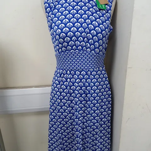 BODEN THEA SLEEVELESS SHORT DRESS SURF THE WEB, FOLIAGE GEO DRESS - UK 10R