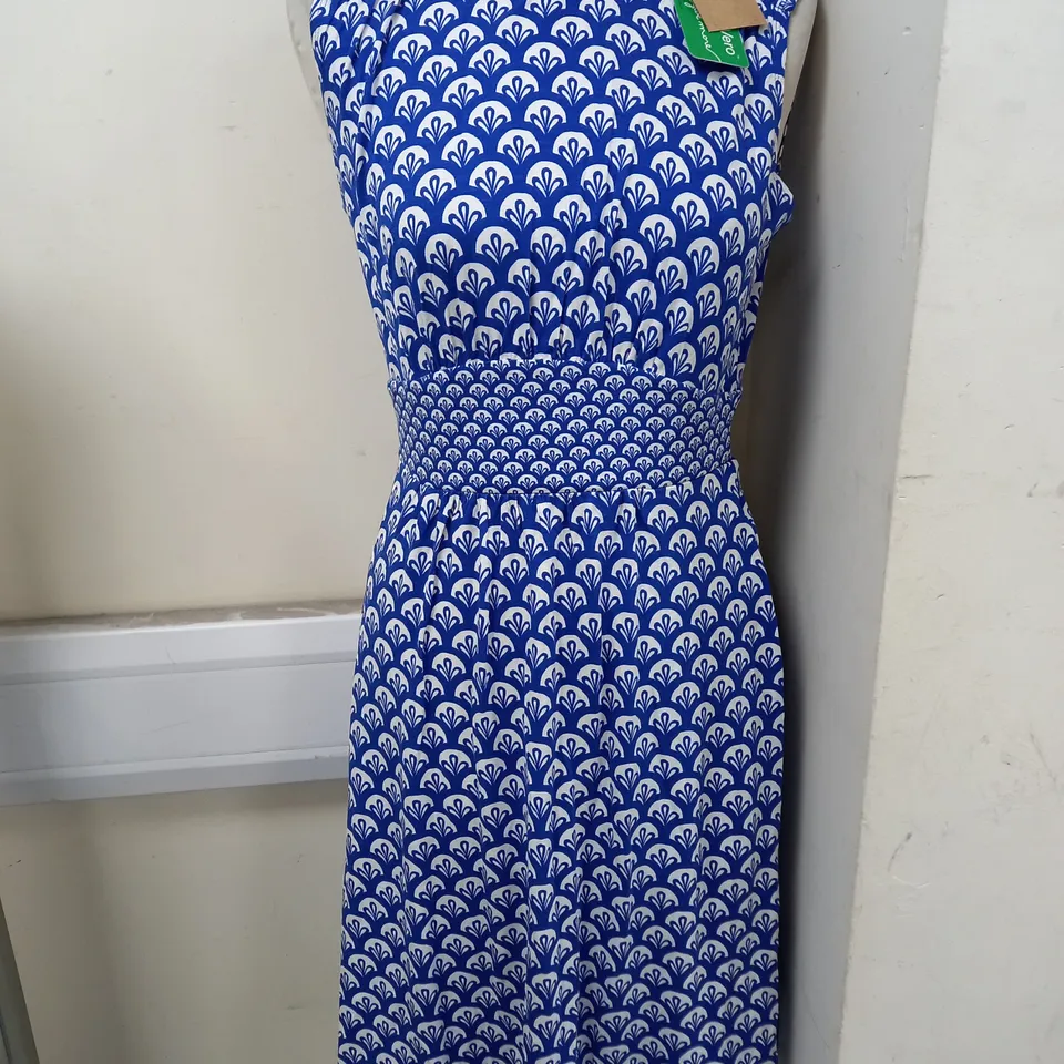 BODEN THEA SLEEVELESS SHORT DRESS SURF THE WEB, FOLIAGE GEO DRESS - UK 10R