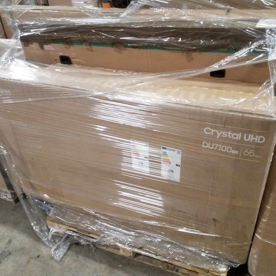 PALLET OF FIVE ASSORTED WAREHOUSE DAMAGED TV'S TO INCLUDE;