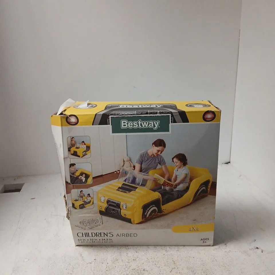 BESTWAY CHILDREN'S AIRBED – CAR THEME, BOXED