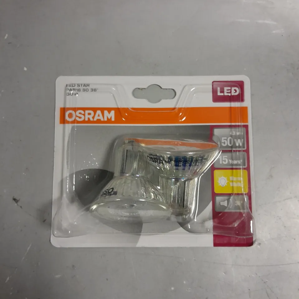 20 X SEALED (2 LIGHTS PER PACK) OSRAM GU10 LED STAR SPOTLIGHTS - WARM WHITE	