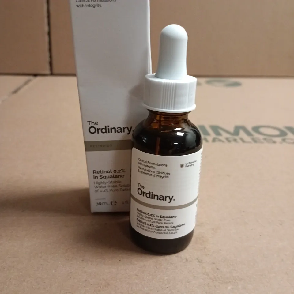 THE ORDINARY RETINOL 0.2% IN SQUALANE, 30ML – BOTTLE WITH BOX