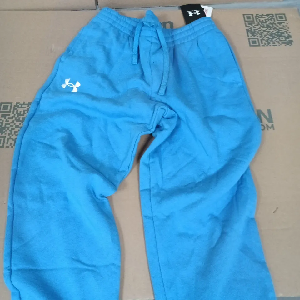 UNDER ARMOUR JUNIOR BOYS TRAINING RIVAL FLEECE JOGGERS - BLUE - CHILDRENS L