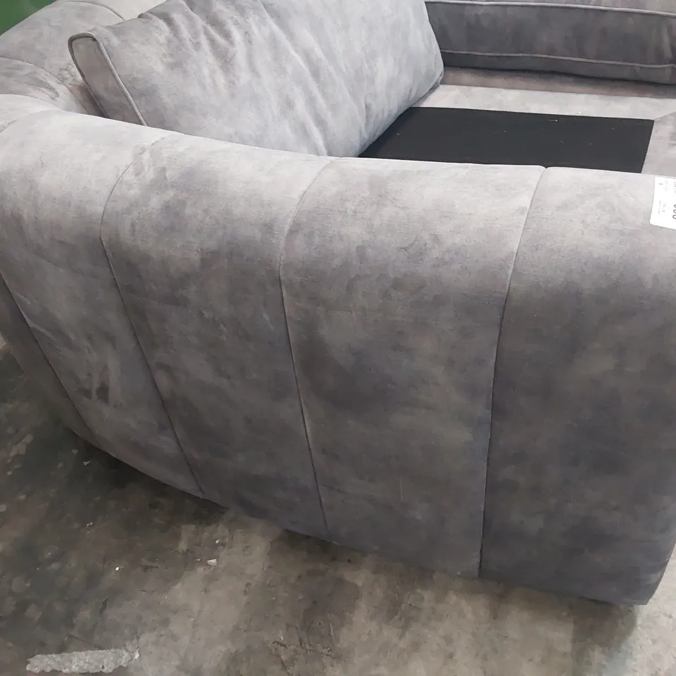 THREE GREY PLUSH FABRIC SECTIONS