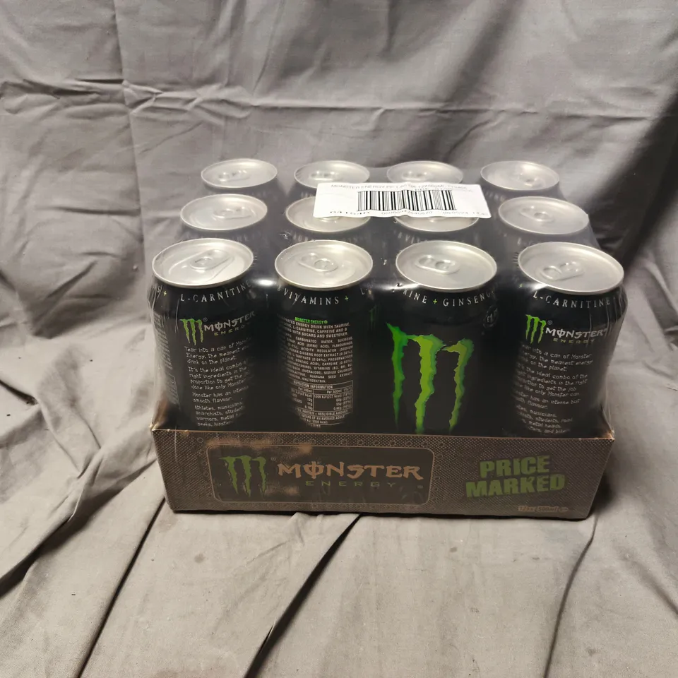 MONSTER ENERGY 12 X 500ML CANS BULK PACK (BBE 31/05/2026)