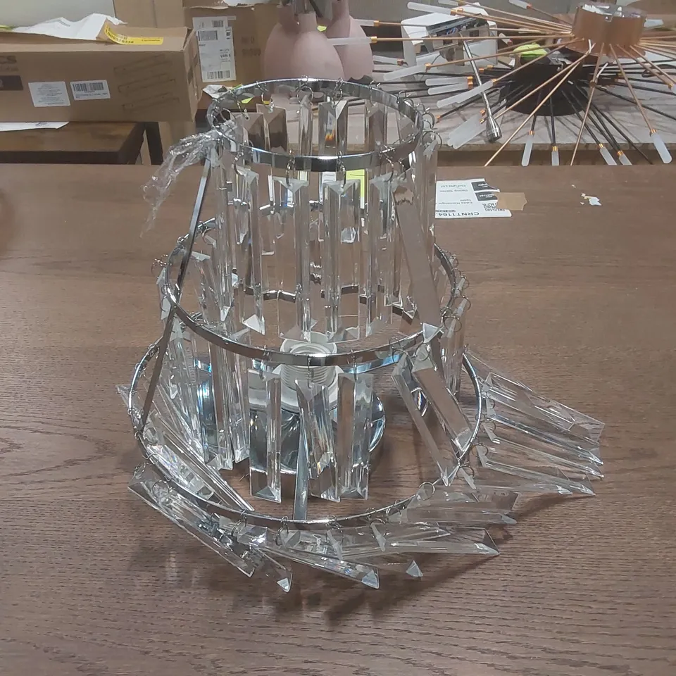 1-LIGHT 30CM CRYSTAL MOUNT CEILING LIGHT