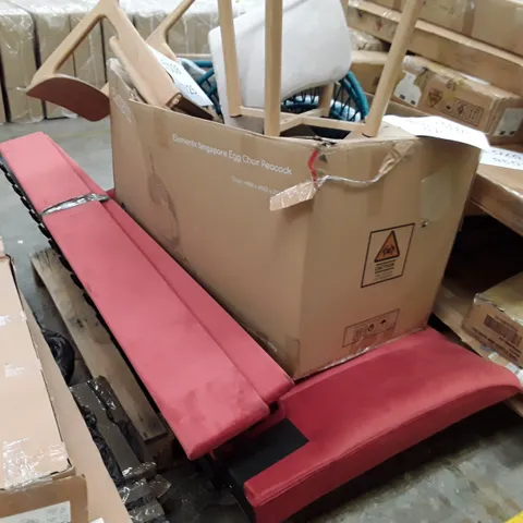 PALLET CONTAIN AN ASSORTMENT OF INCOMPLETE FURNITURE AND CHAIRS ECT
