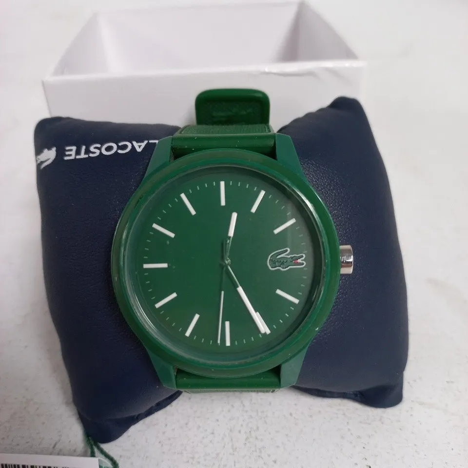 LACOSTE ALL GREEN GENTS WATCH WITH RUBBER STRAP
