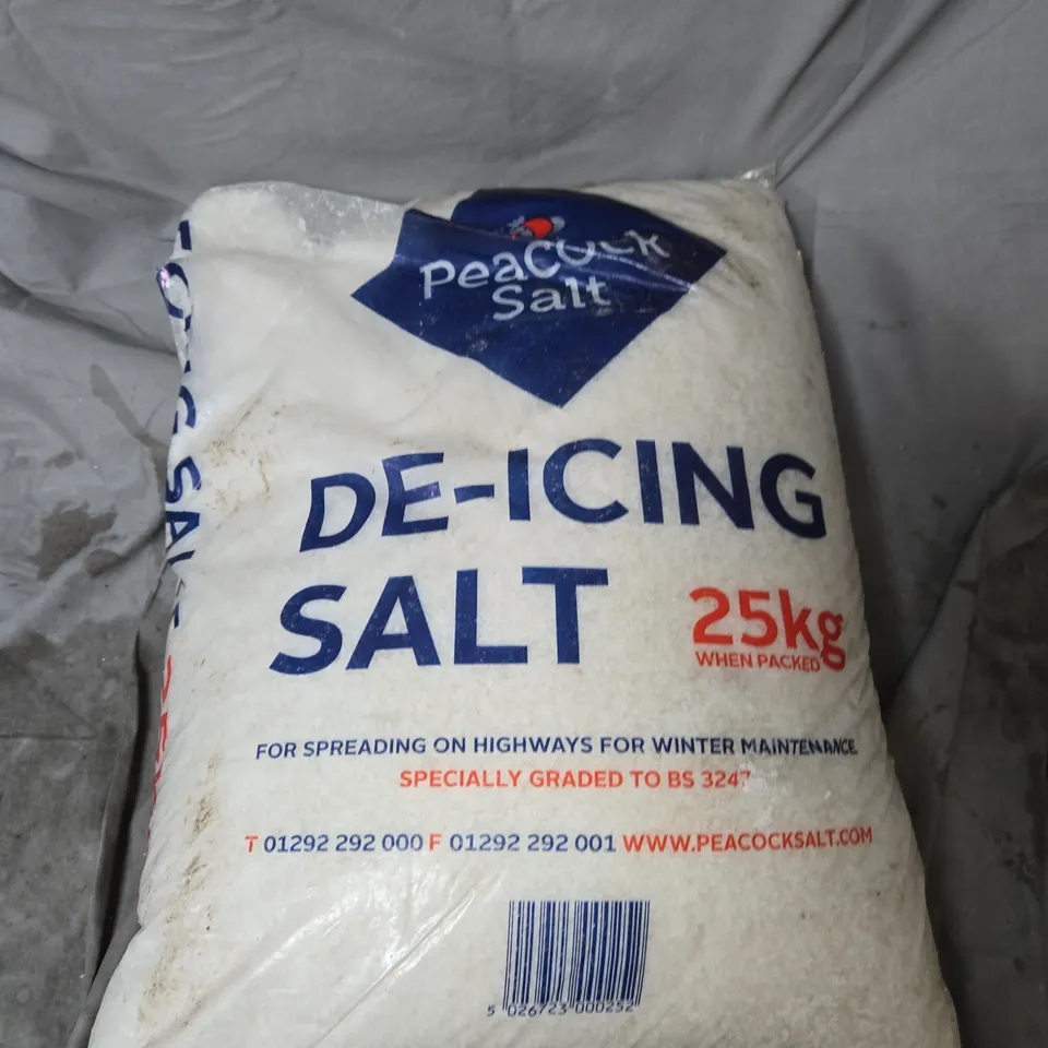 PEACOCK SALT DE-ICING SALT 25KG BAG