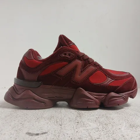 PAIR OF NEW BALANCE 9060 TRAINERS IN BLOOD RED SIZE UK 6