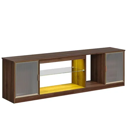 BOXED BESTIER 70.8-IN W BROWN TV STAND WITH ADJUSTABLE SHELF - L103318T-ANCA (1 BOX)