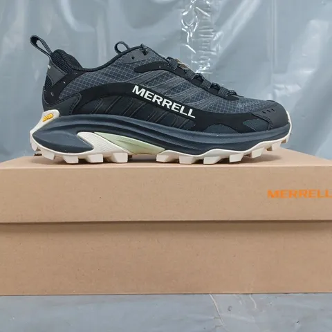 BOXED PAIR OF MERRELL MOAB SPEED 2 GTX SHOES IN BLACK SIZE UK 4