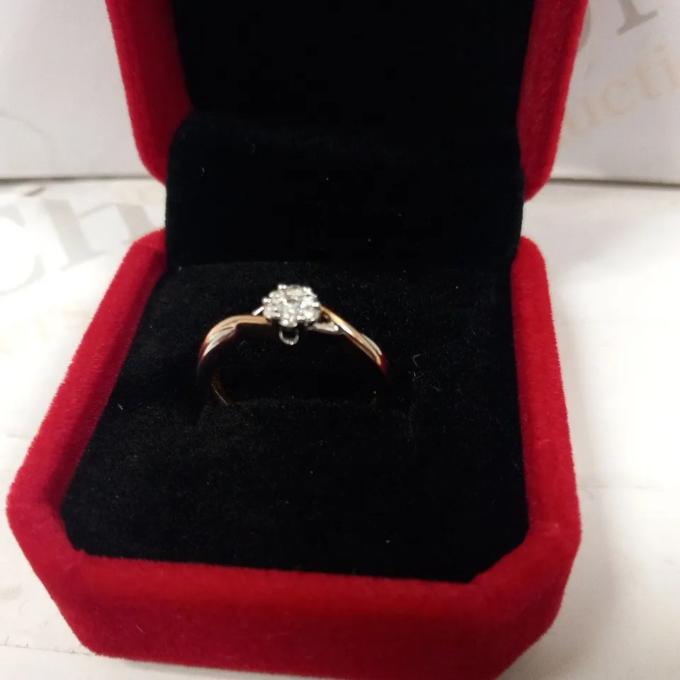 9CT GOLD DIAMOND SET RING