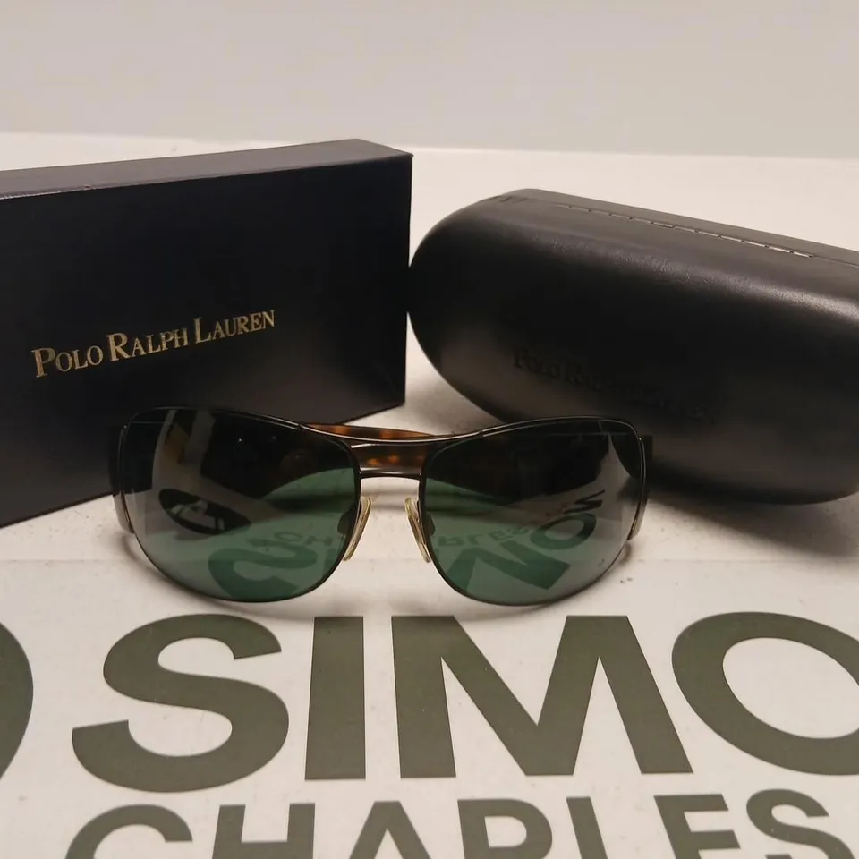 POLO RALPH LAUREN SUNGLASSES – TORTOISESHELL FRAME, GREEN LENSES – MADE IN ITALY