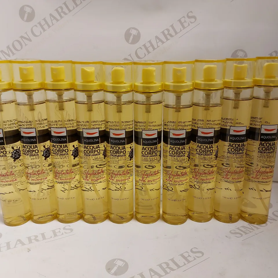 BOX OF 10 AQUOLINA MIMOSA PASTRY SCENTED BODY WATER - 150ML