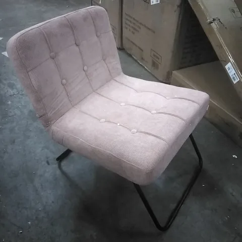 BOXED FOLDING ACCENT CHAIR - PINK FABRIC