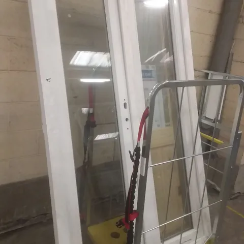 UPVC DOUBLE PATIO DOOR WHITE WITH GLASS PANES