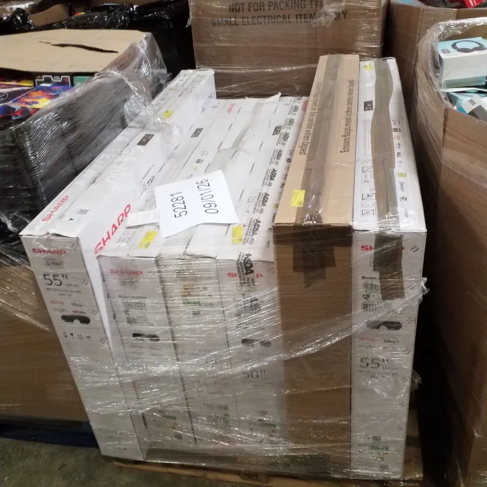 PALLET CONTAINING 6 ASSORTED DAMAGED TVS