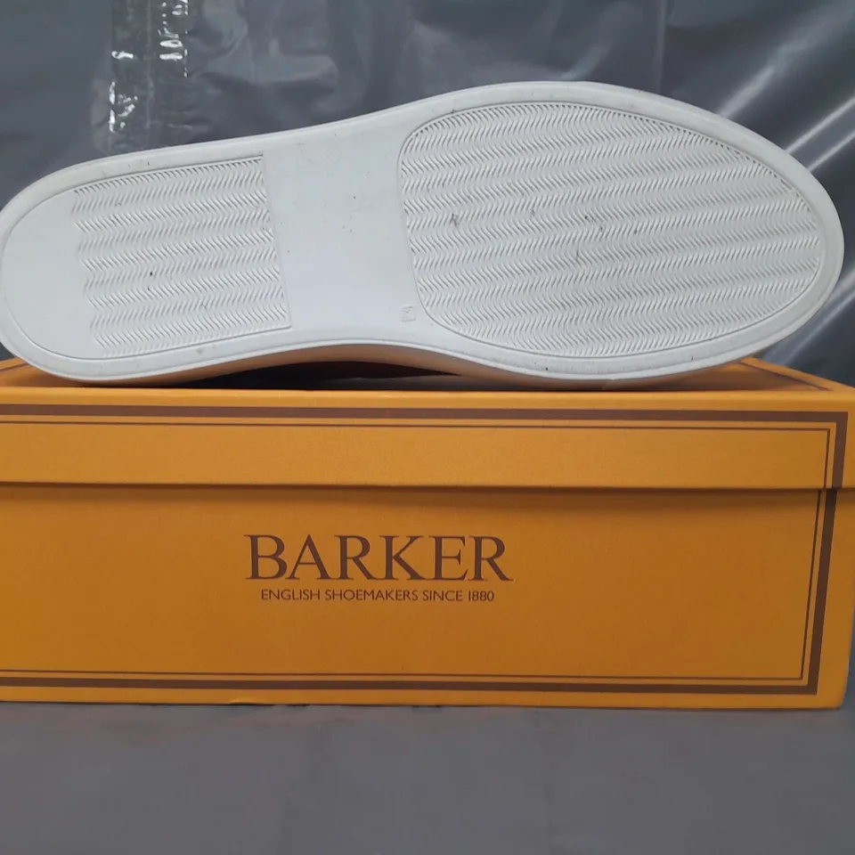 BOXED PAIR OF BARKER ARCHIE SHOES IN BROWN SIZE 10