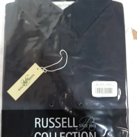 BRAND NEW RUSSELL COLLECTION OXFORD SHIRT IN BLACK UK SIZE M