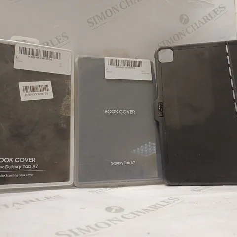 BOX OF APPROX 15 ASSORTED TABLET CASES TO INCLUDE - SAMSUNG GALAXY TAB A7 BOOK COVER IN GREY - ANYMODE SAMSUNG GALAXY TAB A7 BOOK COVER - UAG IPAD PRO 12.9 INCH CASES ECT