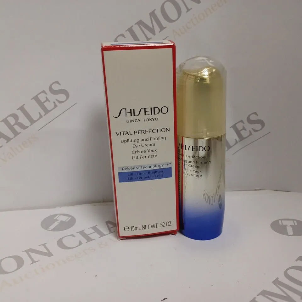 BOXED SHISEIDO VITAL PERFECTION UPLIFTING AND FIRMING EYE CREAM - 15ML 