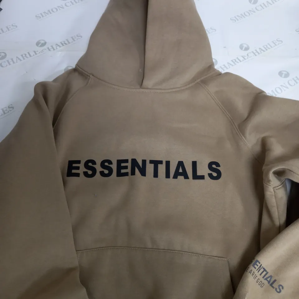 ESSENTIALS FEAR OF GOD KHAKI HOODIE - SMALL