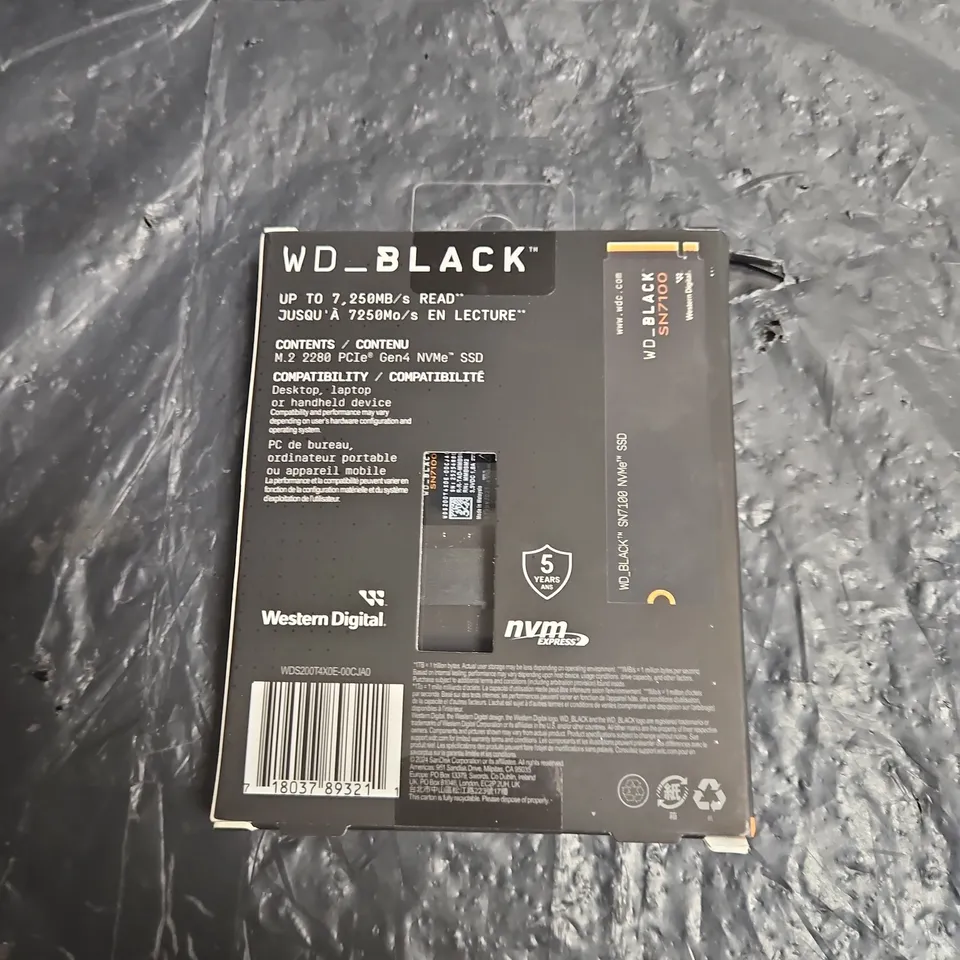 WD_BLACK GAME DRIVE SN710 NVME SSD 2TB M.2 2280 PCIE GEN4