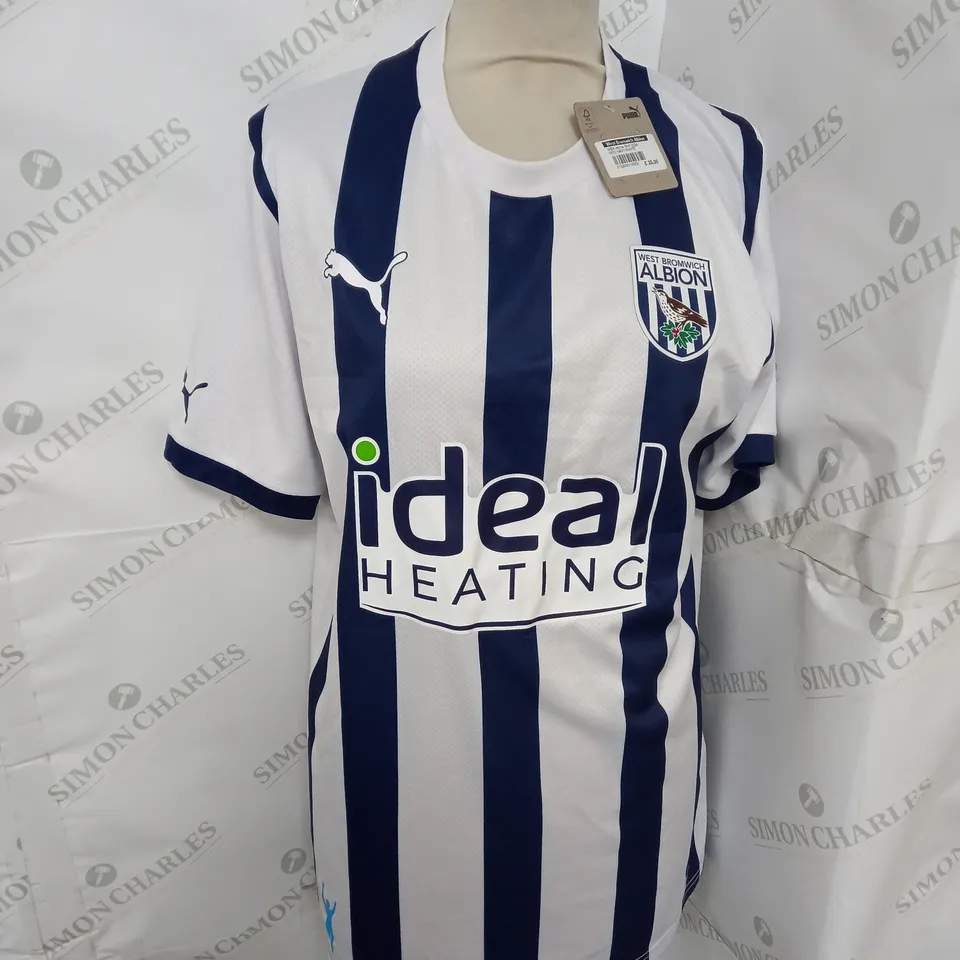 PUMA WEST BROMWICH ALBION HOME SHIRT IN NAVY/WHITE SIZE M