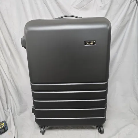 ROOK HARD-SHELL LUGGAGE CASE, BLACK, FOUR-WHEEL SPINNER
