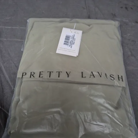 PRETTY LAVISH JULIA CREPE MAXI BRIDESMAID DRESS – OLIVE, UK 12