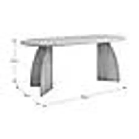 BOXED EFFY 6 SEATER OVAL DINING TABLE, NATURAL WOOD EFFECT (1 BOX)