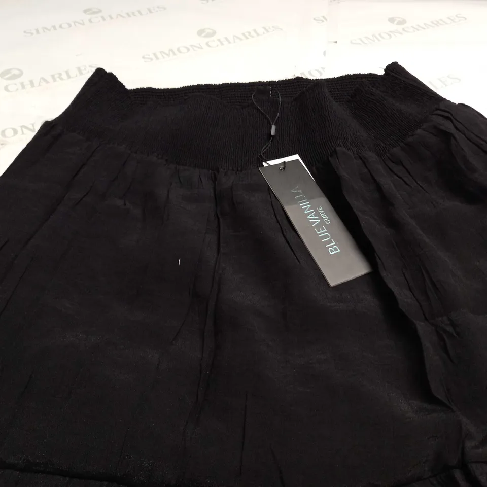 BLUE VANILLA CURVE TIERED SHIRRED MAXI SKIRT - UK 18/20