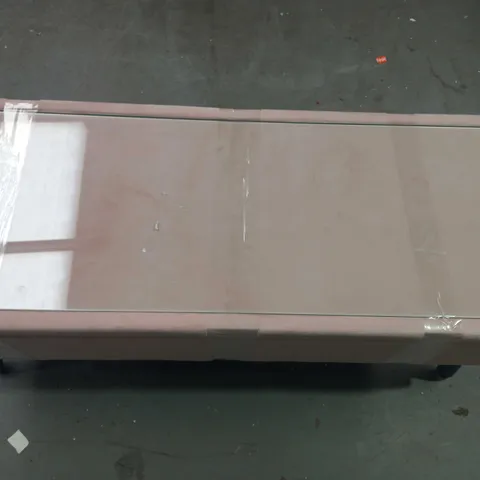 DESIGNER STORAGE OTTOMAN IN PINK - COLLECTION ONLY