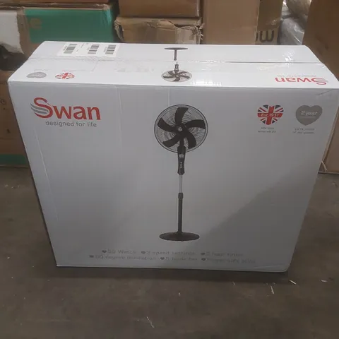 BOXED SWAN FREESTANDING STAND FAN