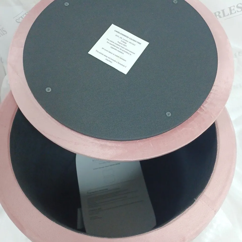 ALSION CORK STORAGE STOOL PINK 