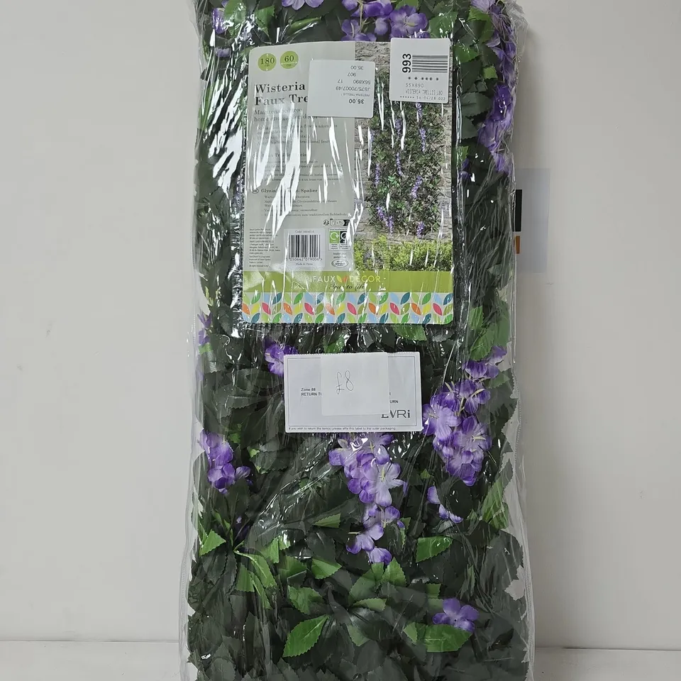 WISTERIA FAUX TRELLIS – GARDEN DECORATIVE PANEL, 180 CM X 60 CM