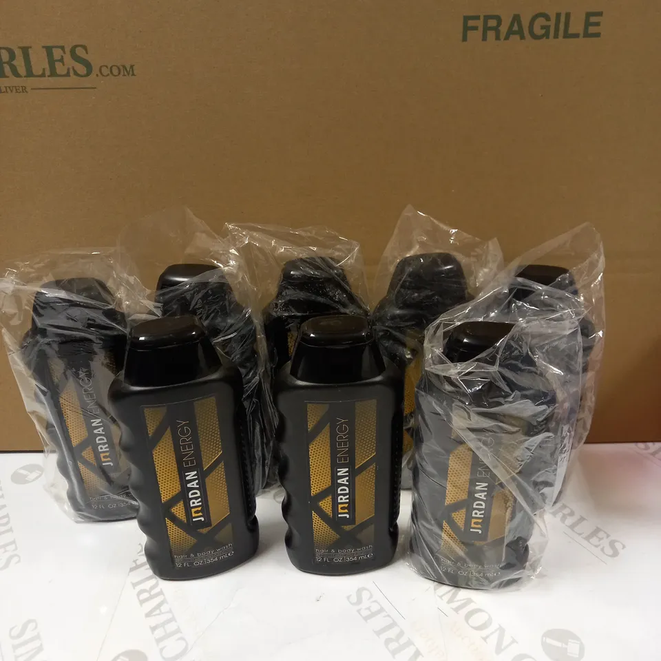 LOT OF 8 JORDAN ENERGY HAIR & BODY WASH