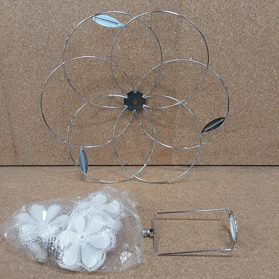 BOXED 12 FLOWER 37cm ACRYLIC BOWL PENDANT SHADE